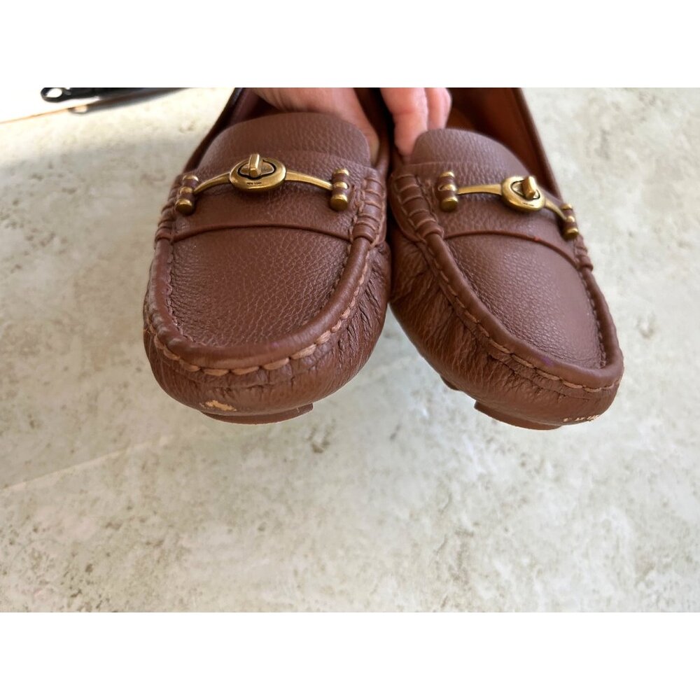 Coach Brown Leather Loafers for Women - Picture 5 of 12
